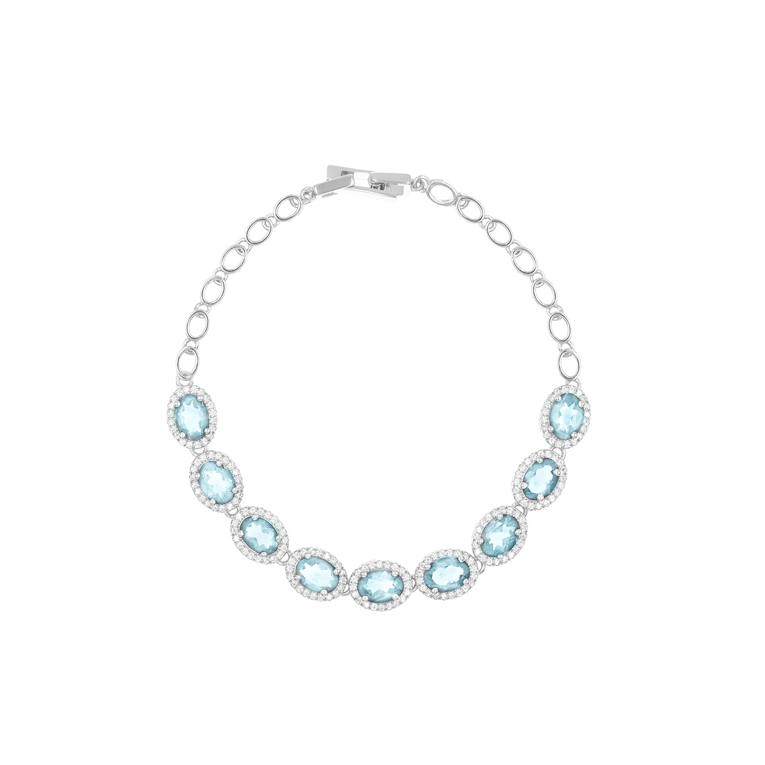 - Pulsera Best Friends Topacio Sky Plata 925