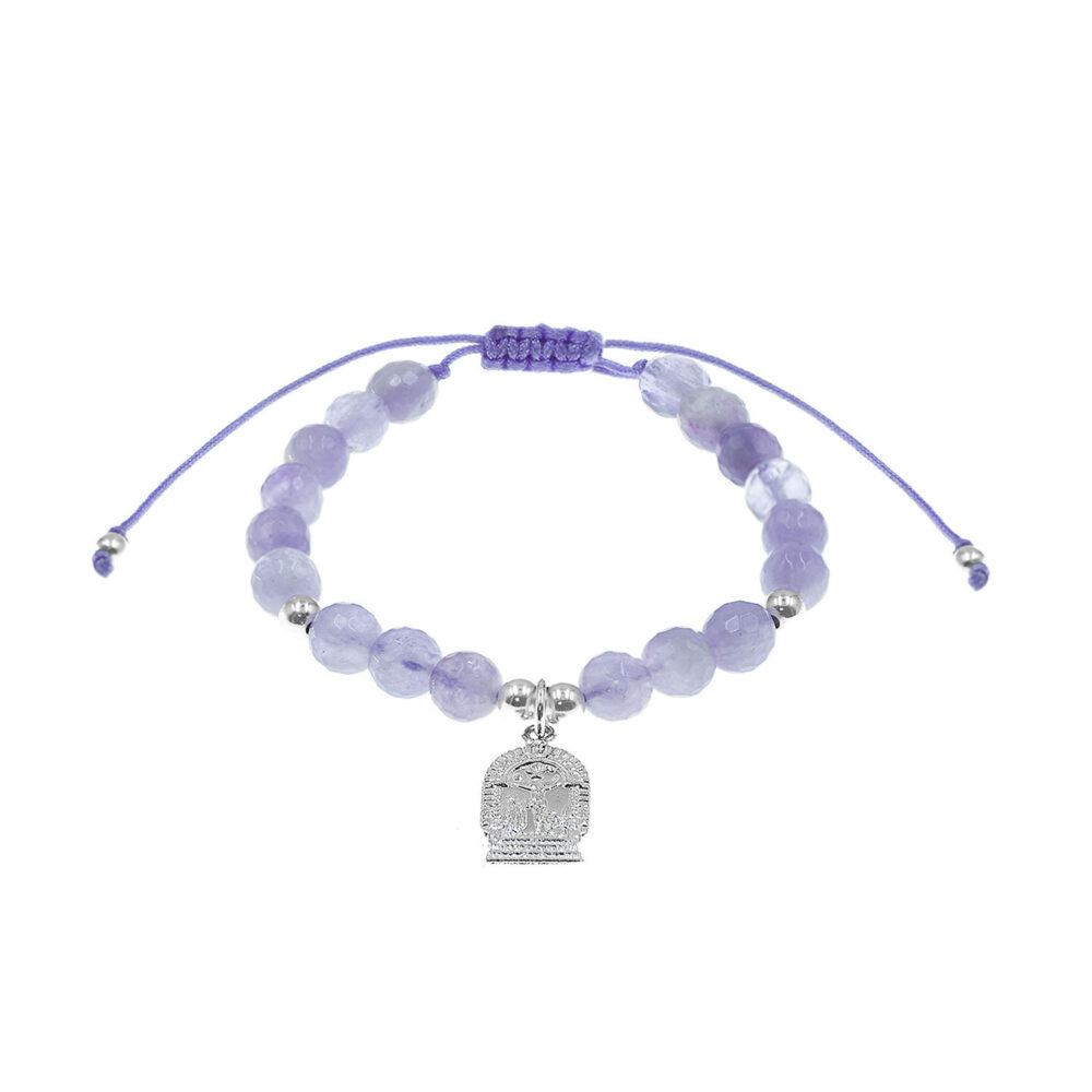 Pulsera Amatista Señor de los Milagros Plata 925