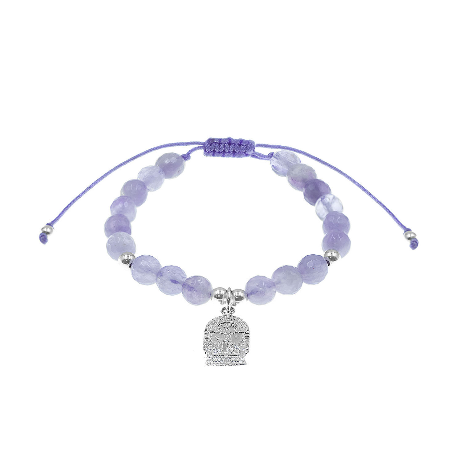 - Pulsera Amatista Señor de los Milagros Plata 925