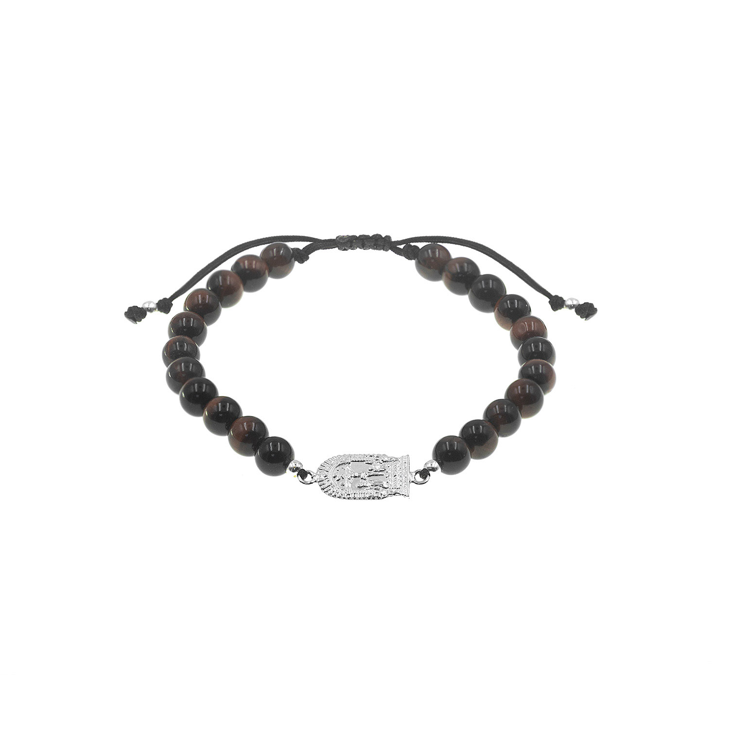 - Pulsera Ojo Tigre Señor de los Milagros Plata 925