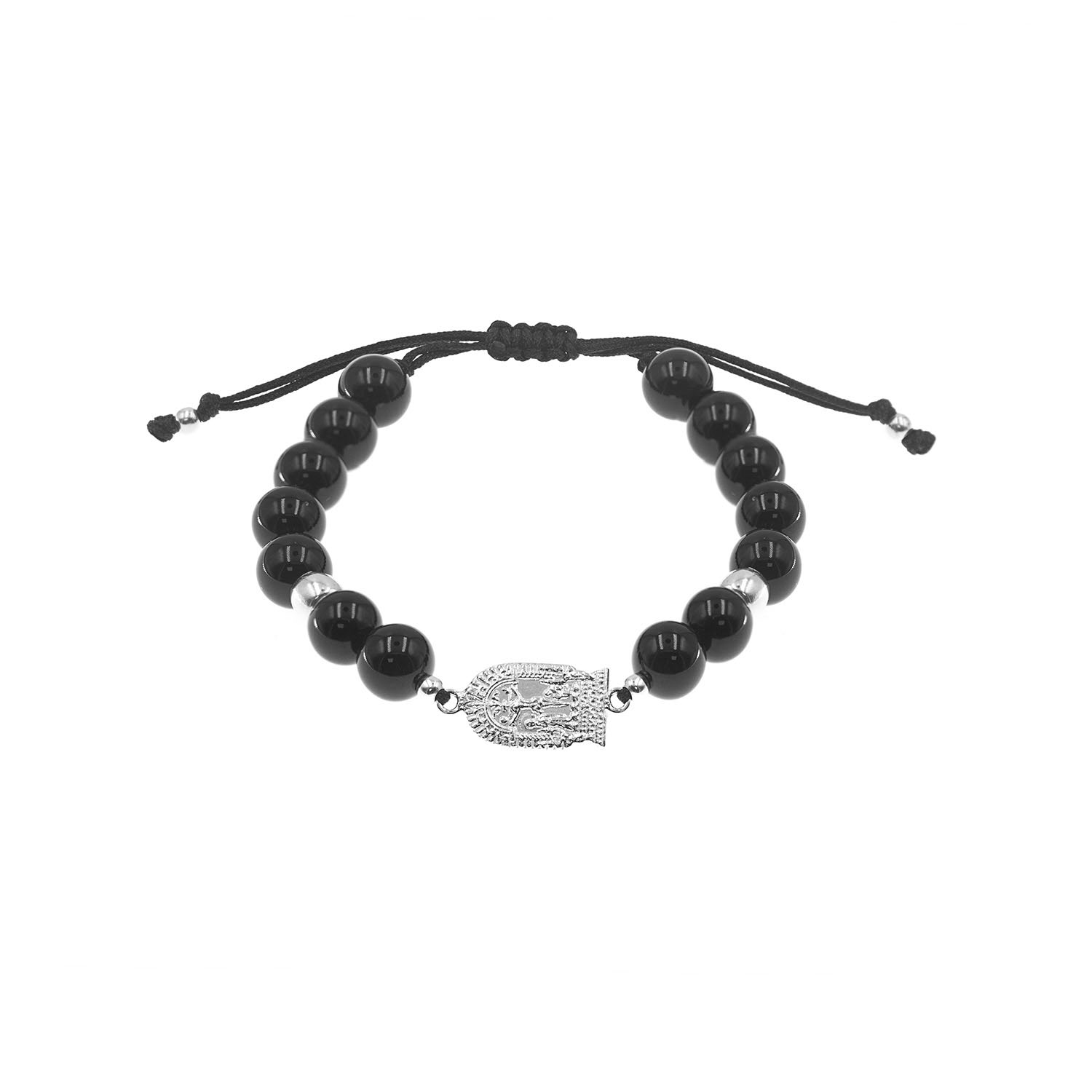 - Pulsera Onix Señor de los Milagros Plata 925