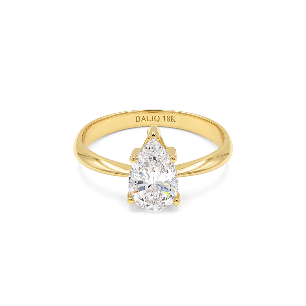 Anillo de Compromiso Oro 18k con Diamante Lab Grown