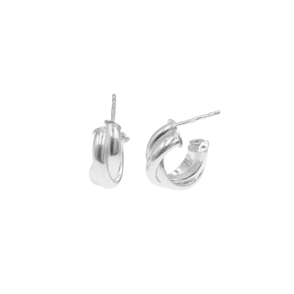 Aretes Dos Cañas Plata 925