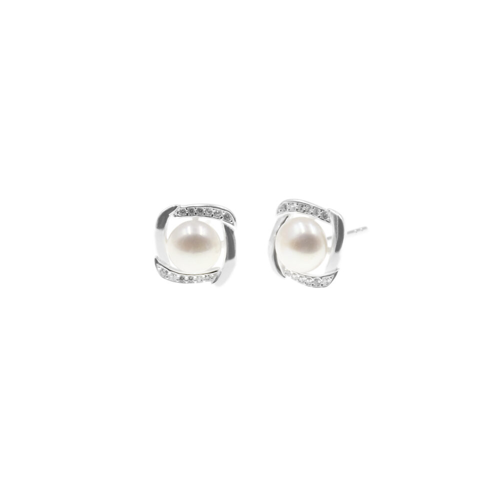 Aretes Perla Plata 925