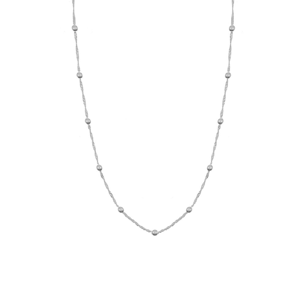 Collar Bolitas Plata 925