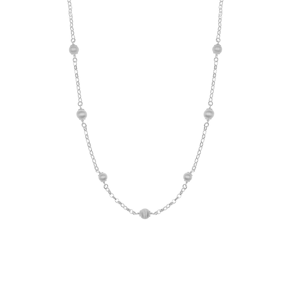 Collar Bolitas Plata 925