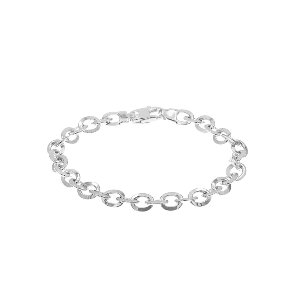 Pulsera Oval Plata 925 Hombre