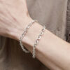 - Pulsera Oval Plata 925 Hombre