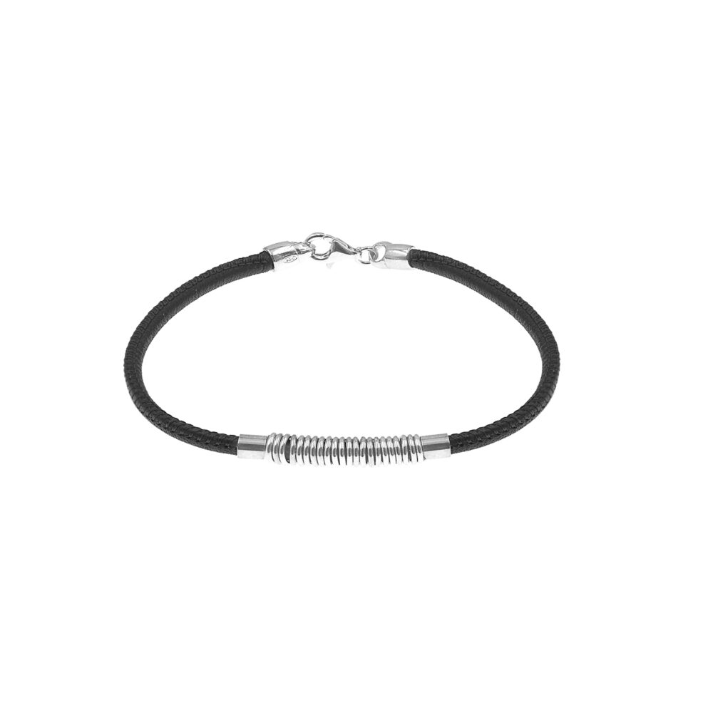 Pulsera Cilindros Plata 925 Hombre