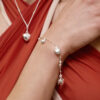 - Pulsera Corazones Colgantes Plata 925