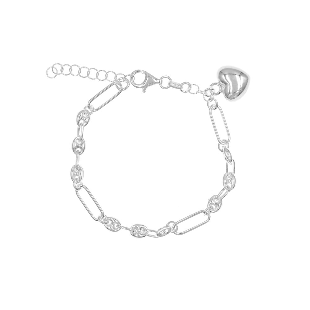 Pulsera Corazones Plata 925