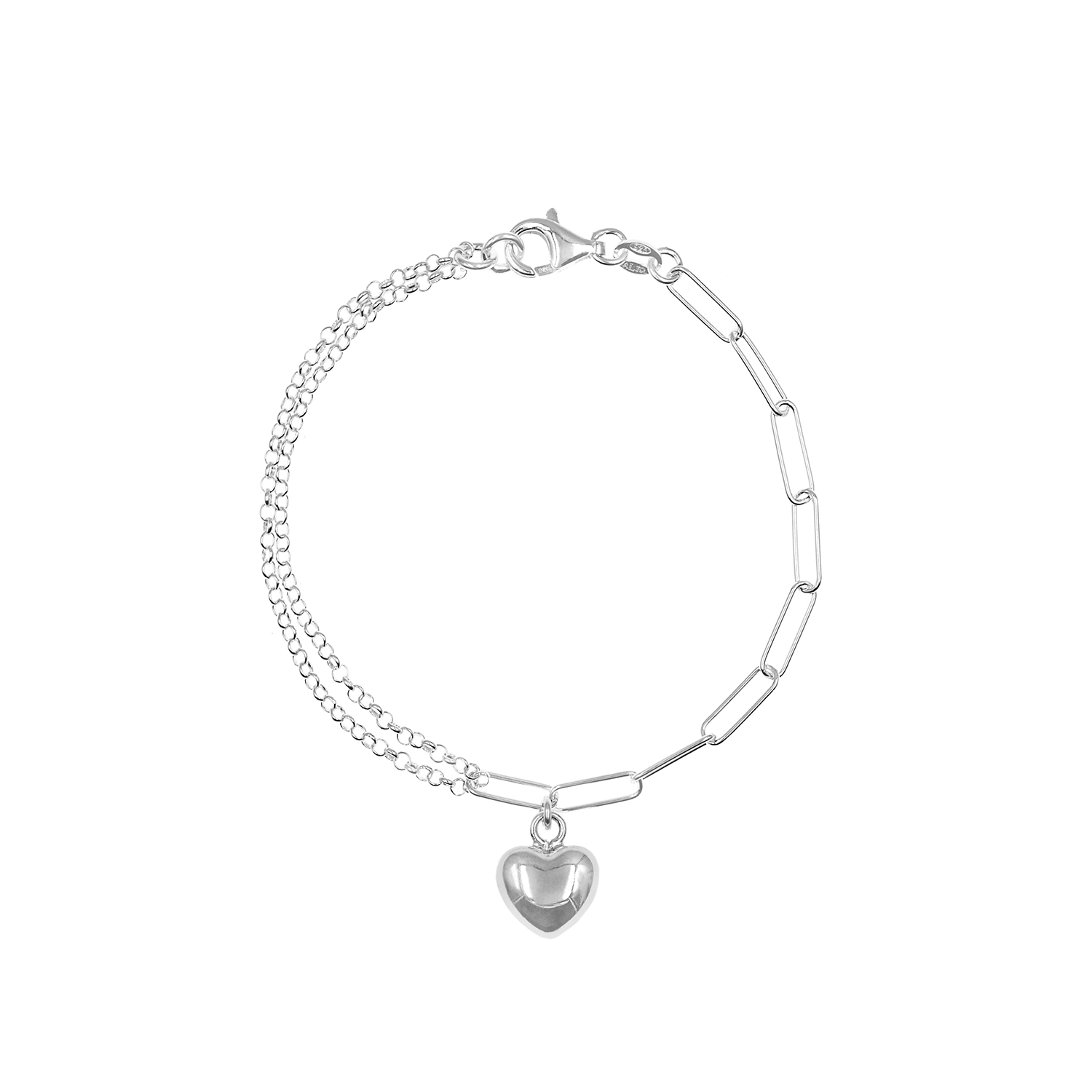 - Pulsera Corazón Plata 925