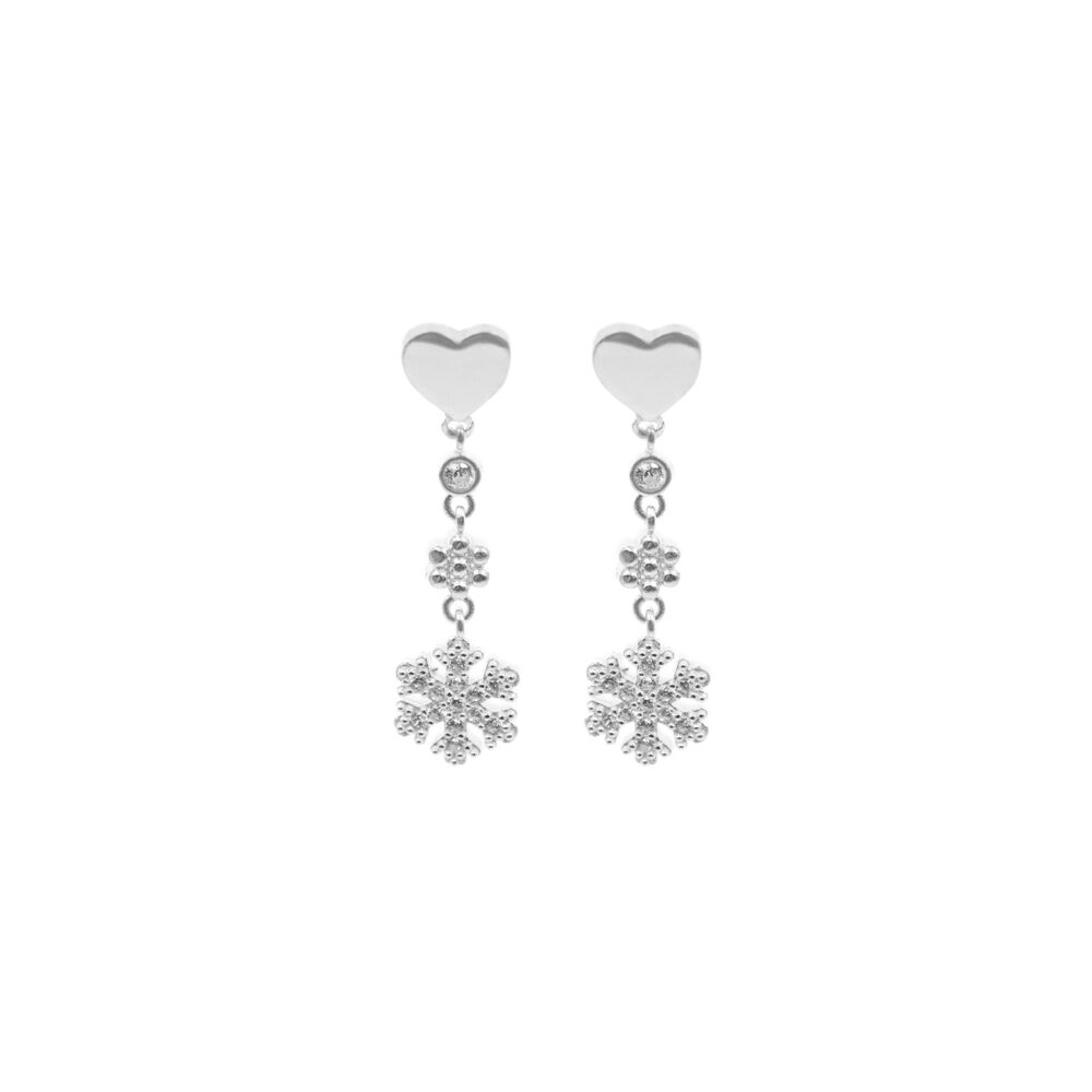 Aretes Roseta Flor Plata 925