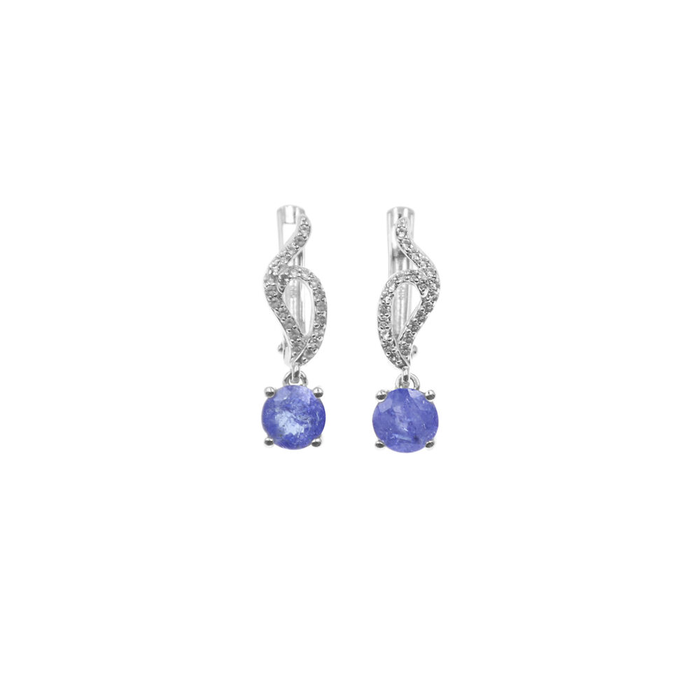 Aretes Colgante Flora Selene Plata 925