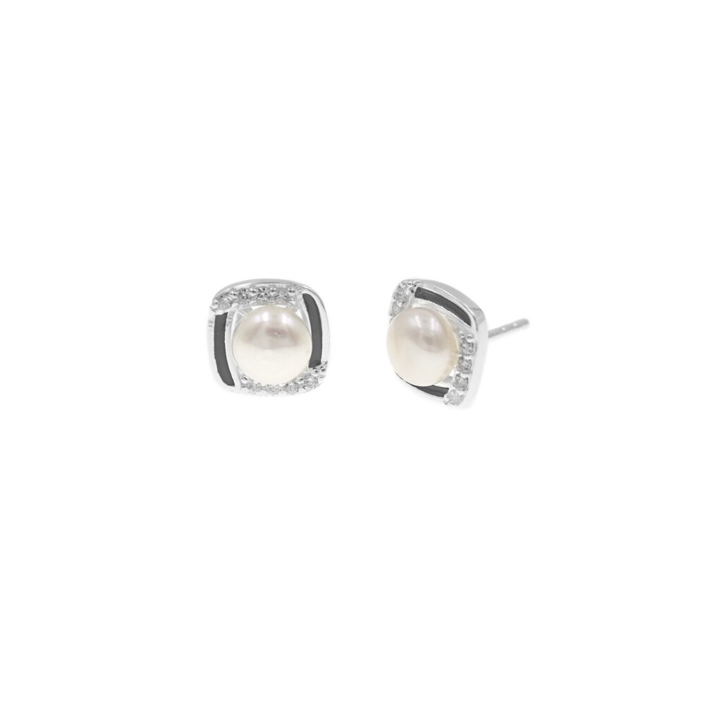 Aretes Perla Aljófar Plata 925