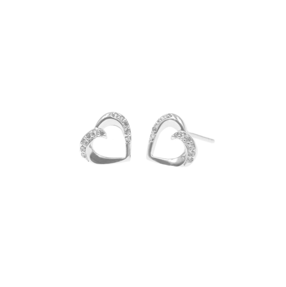 Aretes Piedra Bihotsa Plata 925