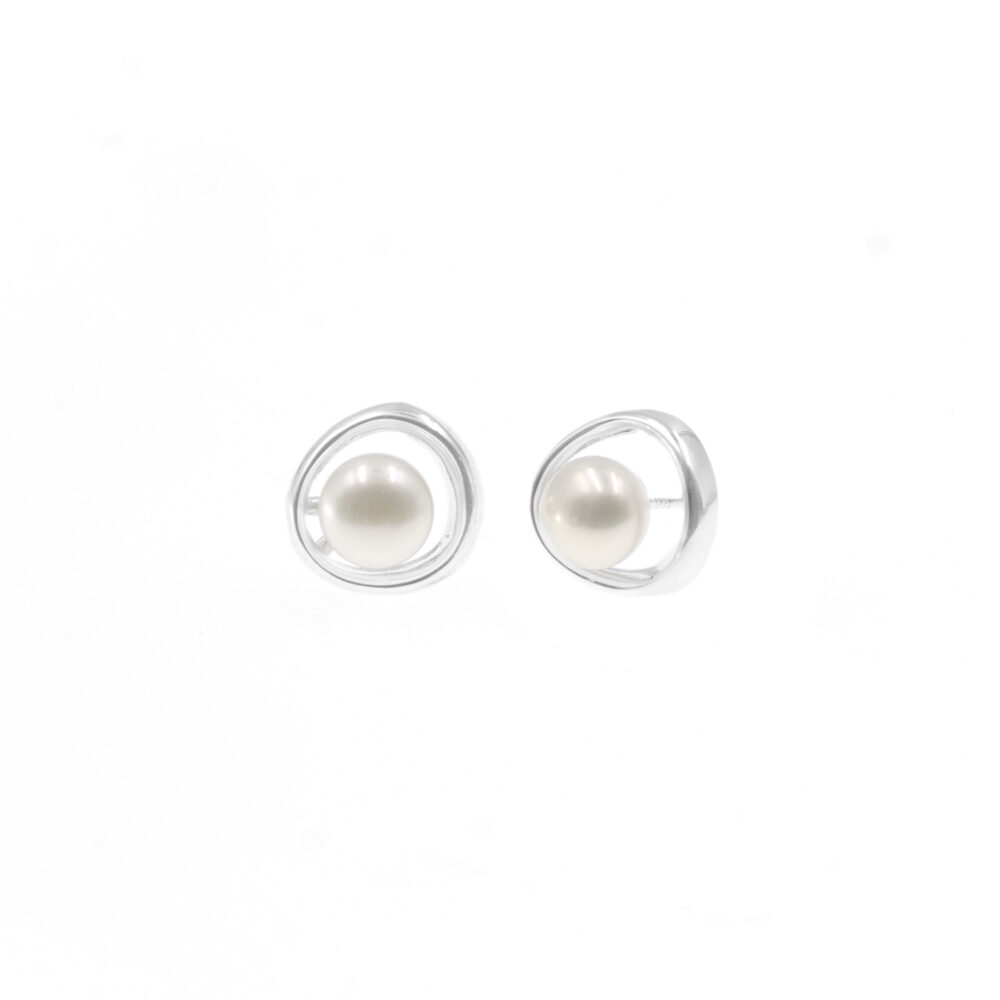 Aretes Perla Aurora Plata 925