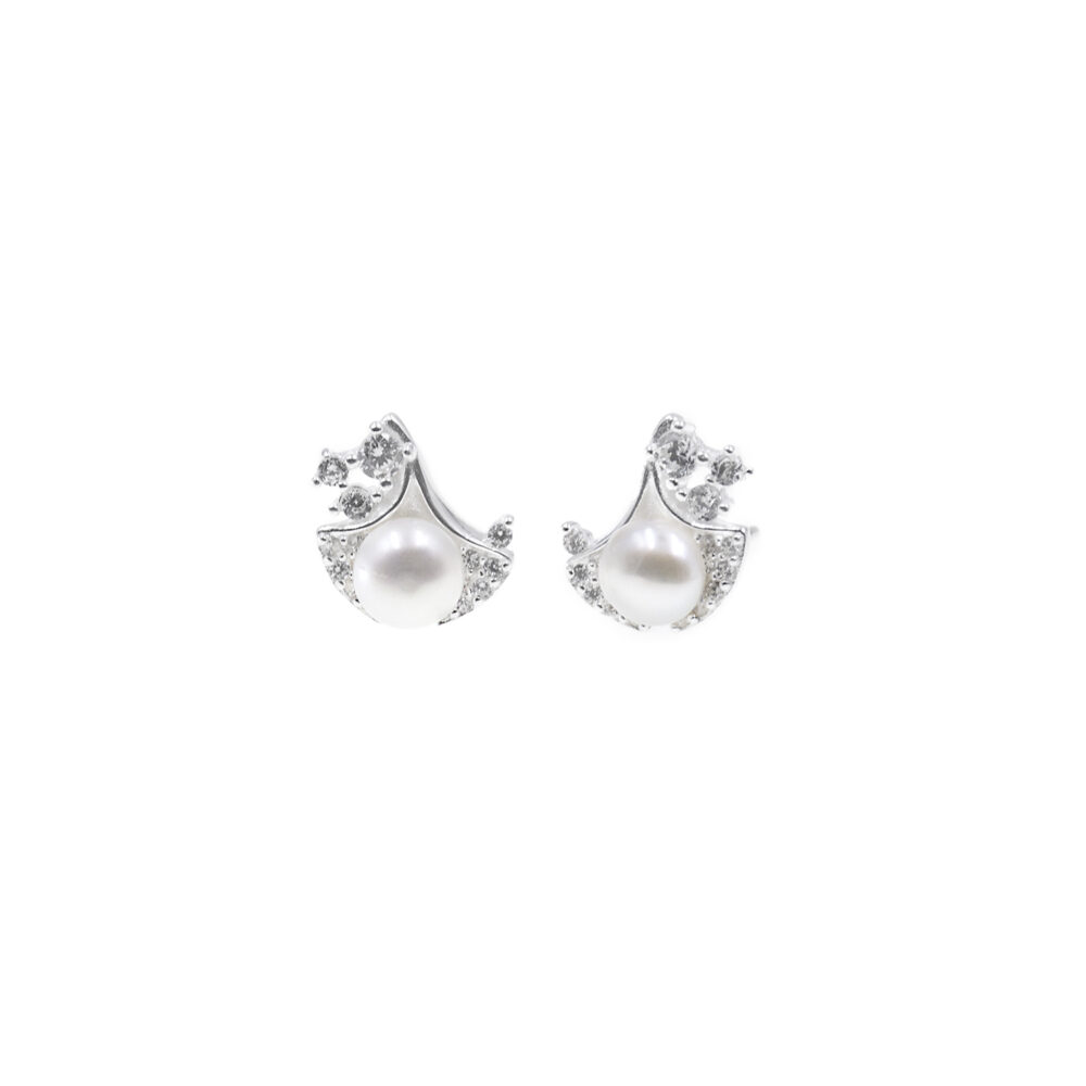 Aretes Perla Reina Diva Plata 925