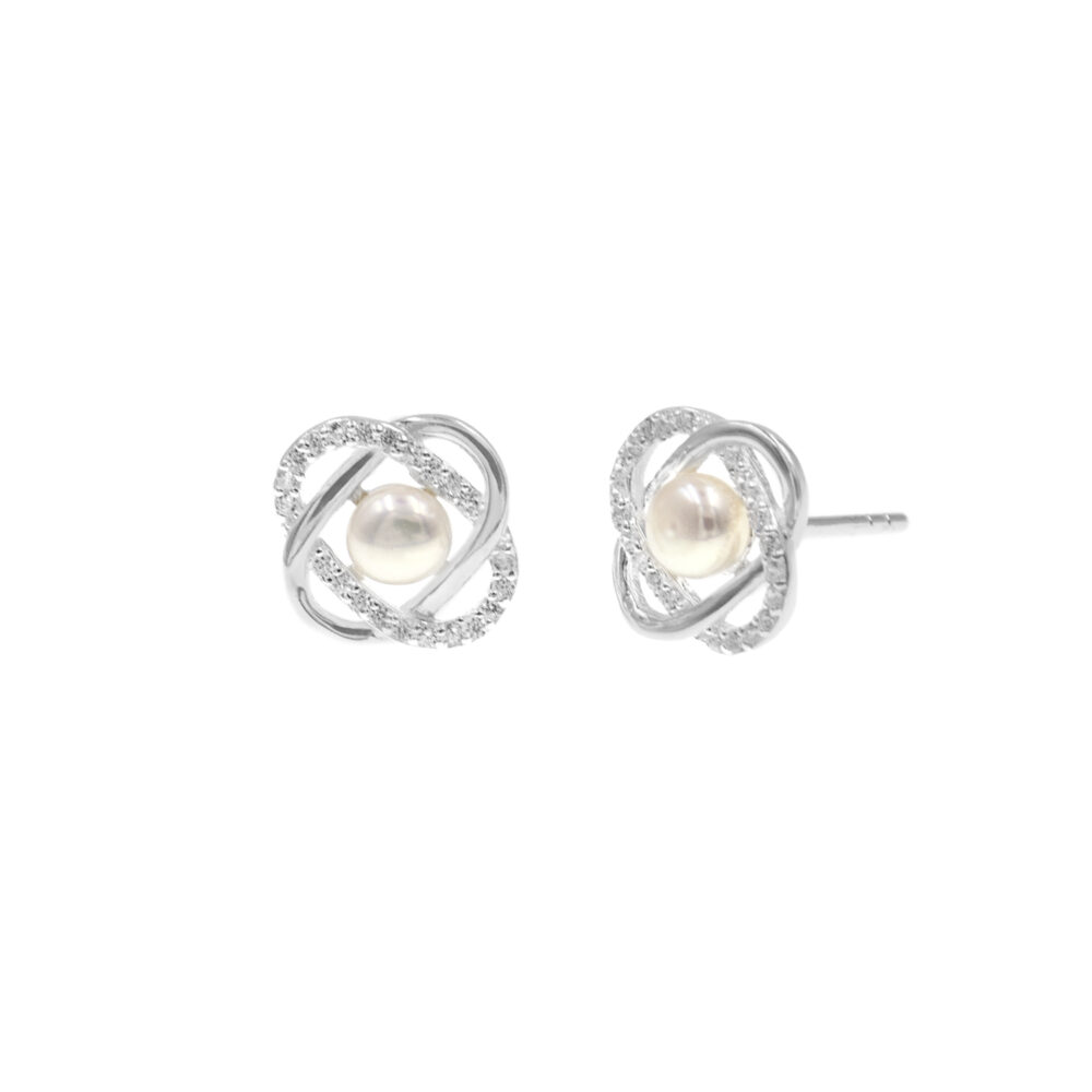 Aretes Perla Estella Plata 925