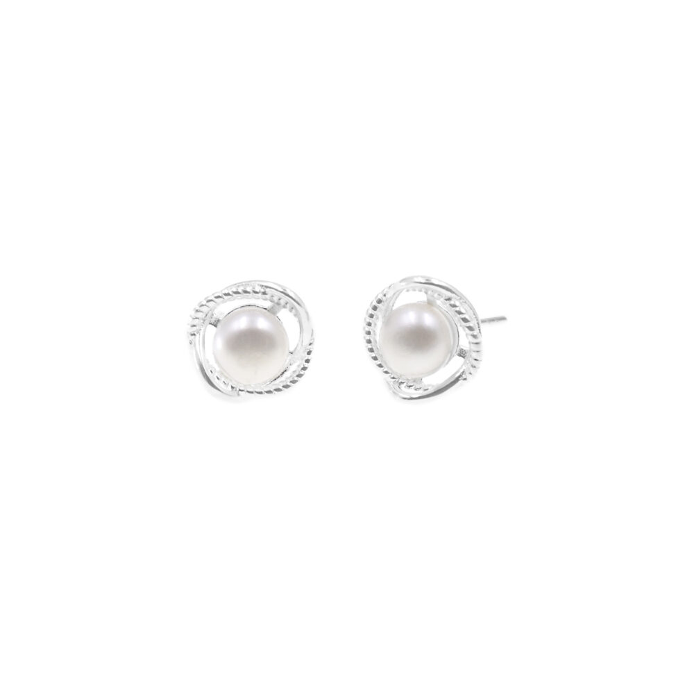 Aretes Perla Reina Majestad Plata 925