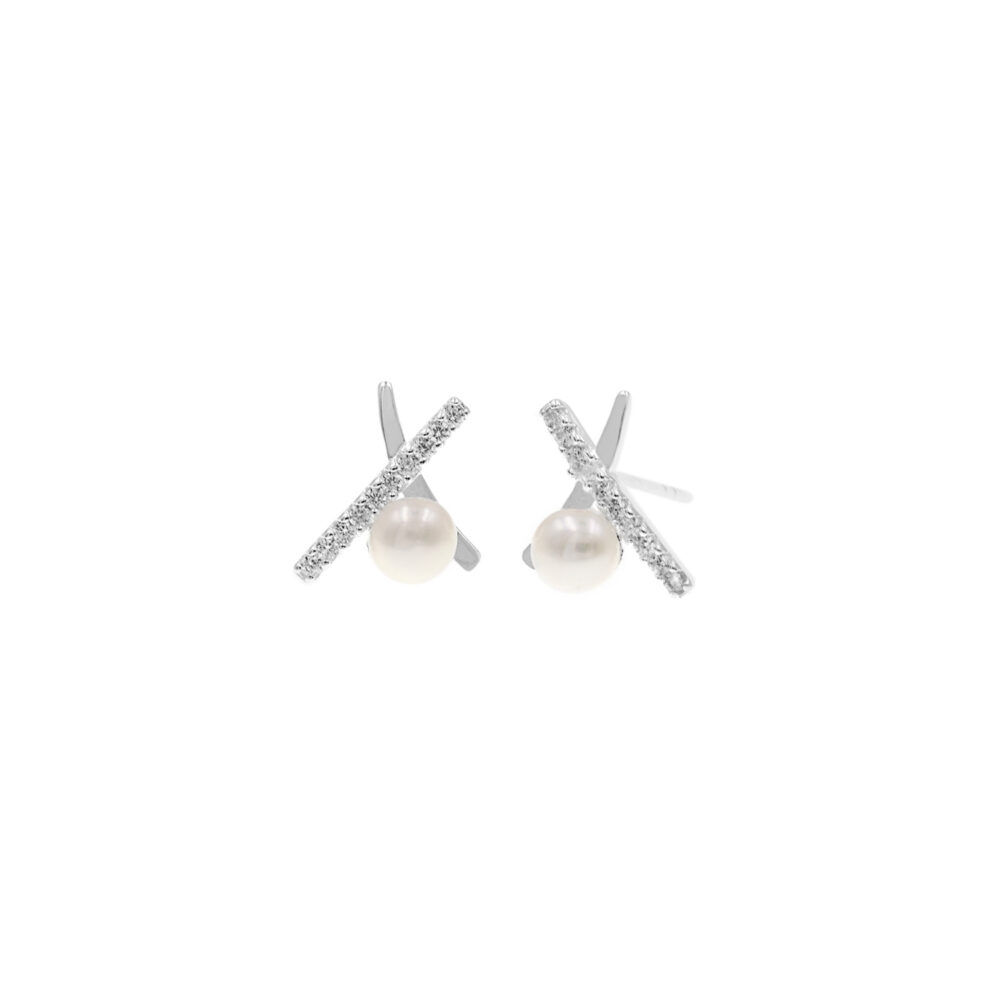Aretes Perla Iza Plata 925