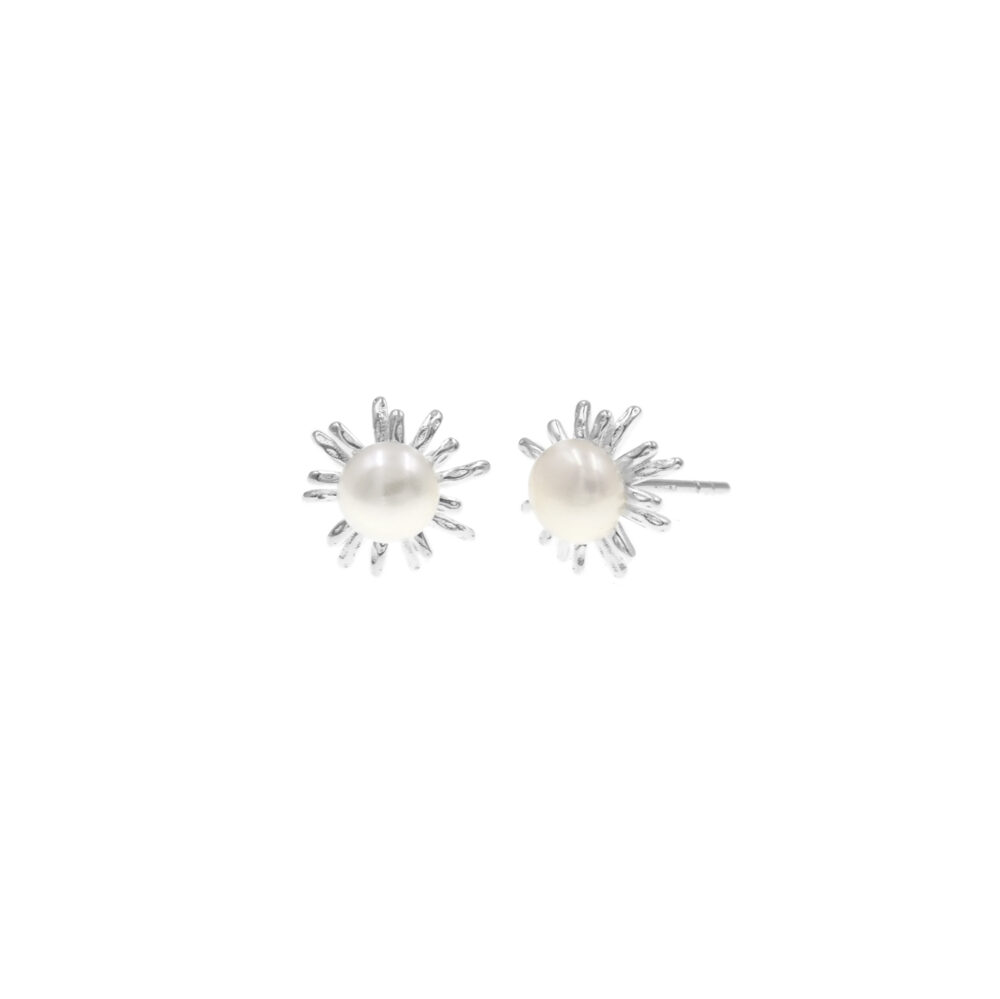 Aretes Perla Kia Plata 925