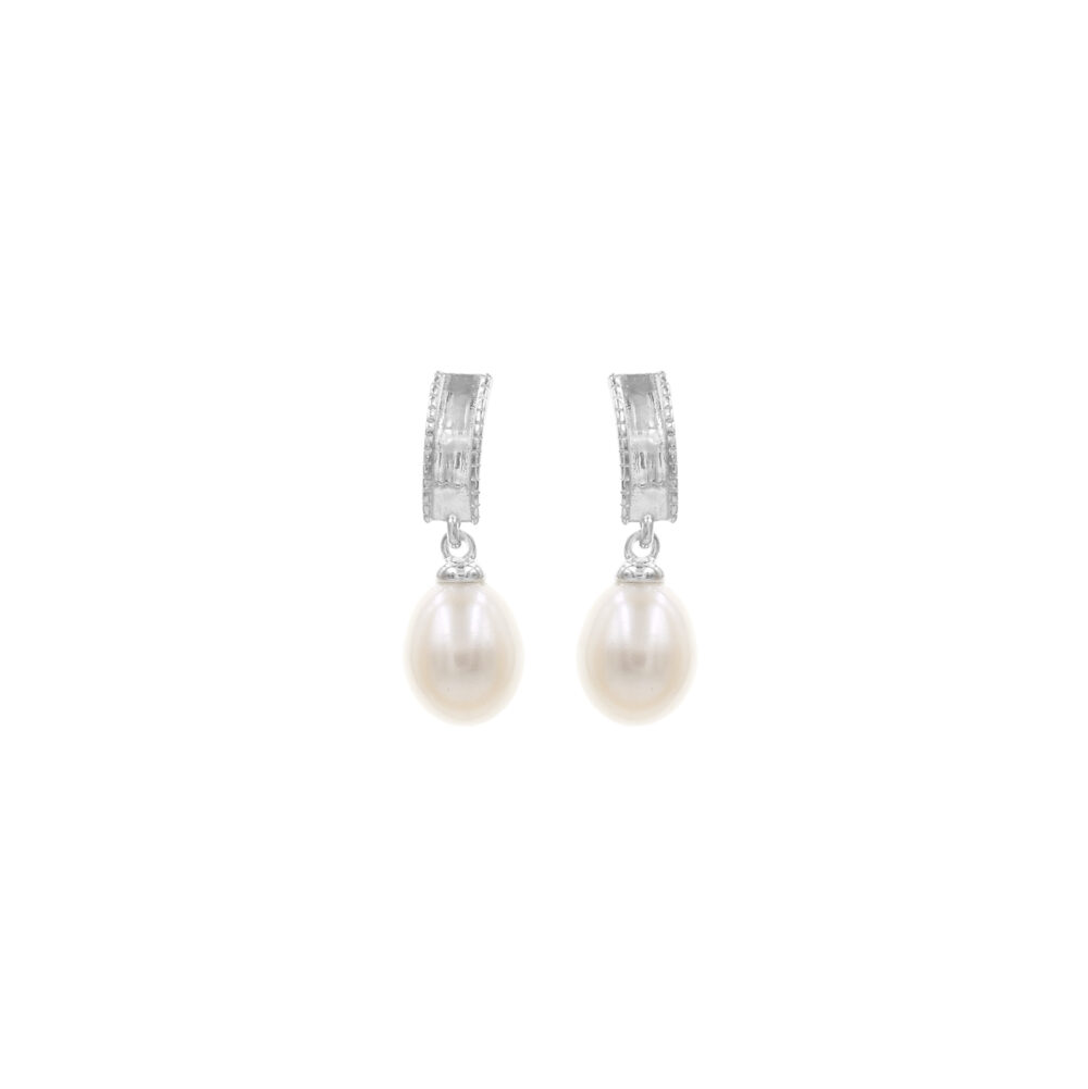 Aretes Perla Melania Plata 925