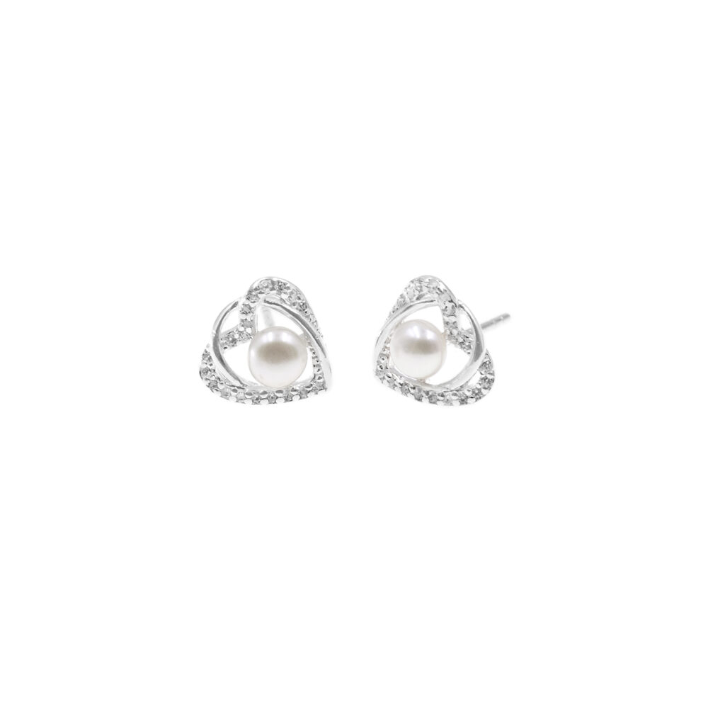 Aretes Perla Flor Sublime Plata 925