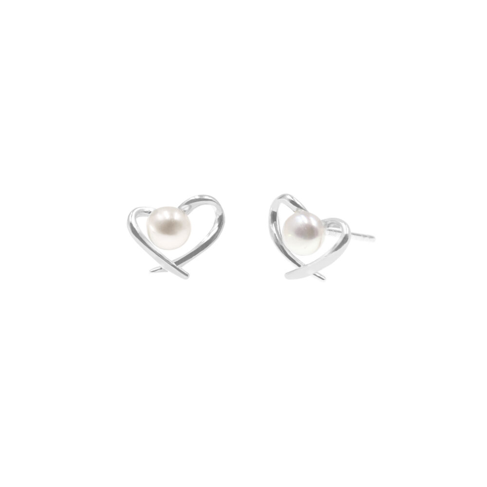 Aretes Perla Flor Encanto Plata 925