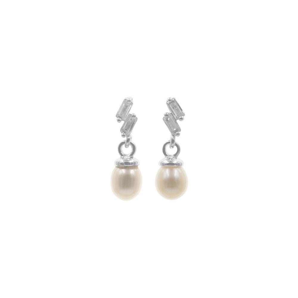 Aretes Perla Dilista Plata 925