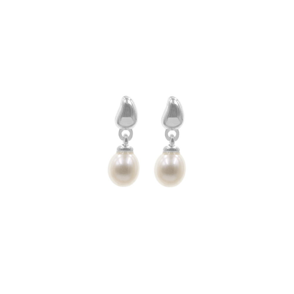 Aretes Perla Brisa Plata 925