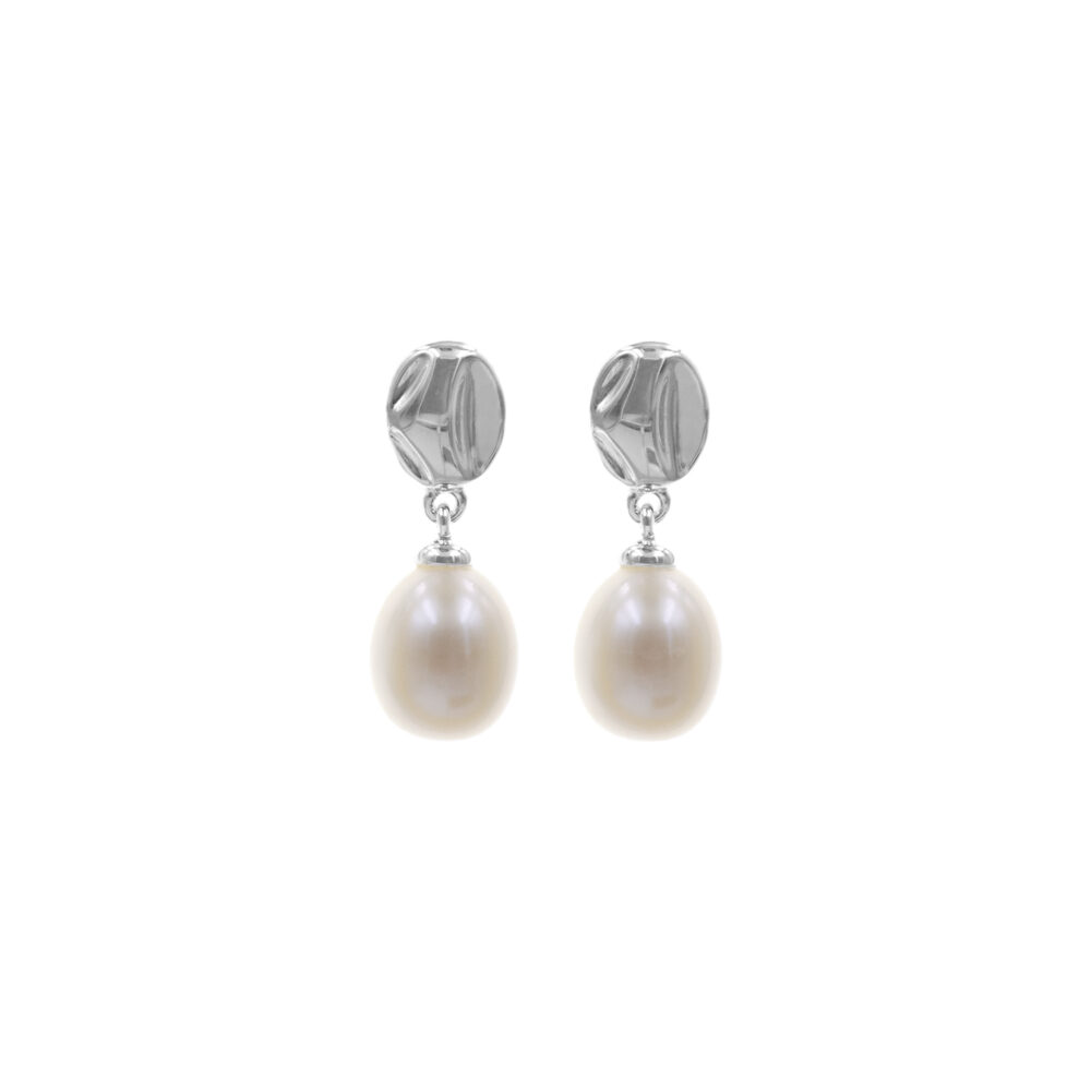 Aretes Perla Colgante Serena Plata 925