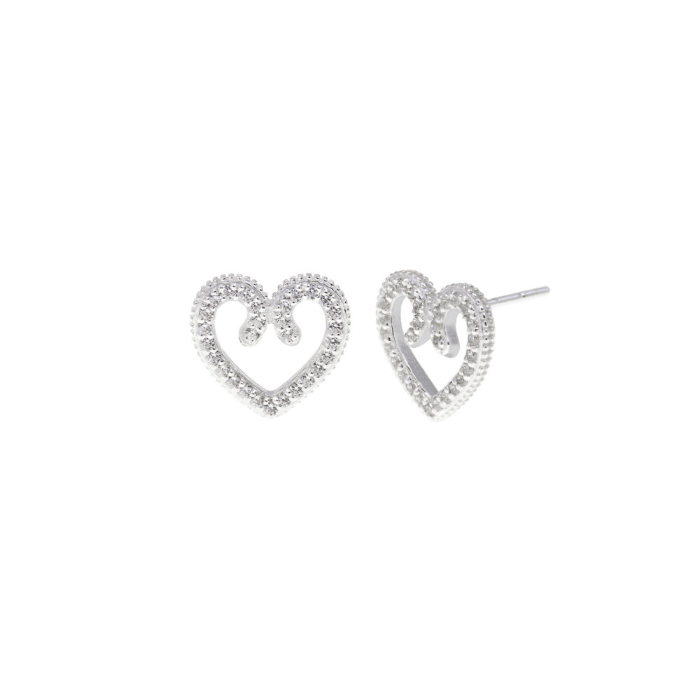 Aretes Corazón Plata 925