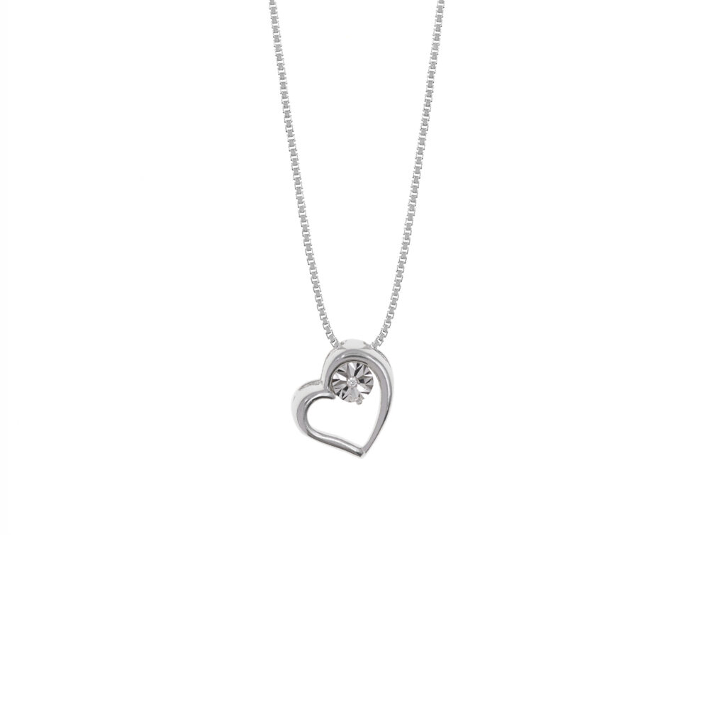 Collar Corazón Fuerte Plata 925