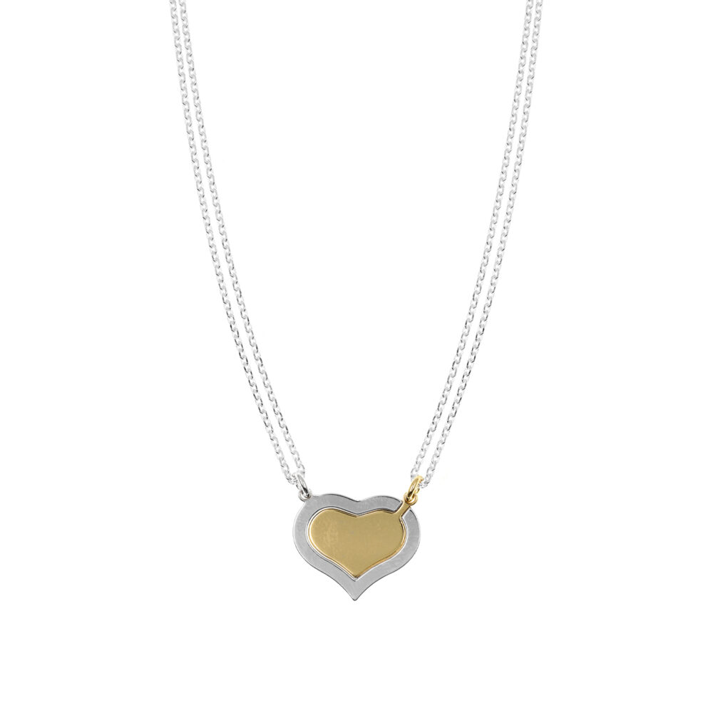 Collar Madre e Hija  Corazón  Love GoldenSilver