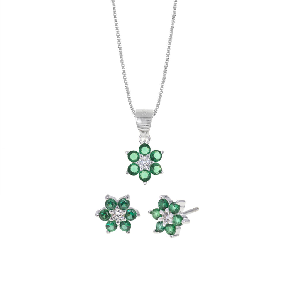 Set Collar y Aretes Encanto Plata 925