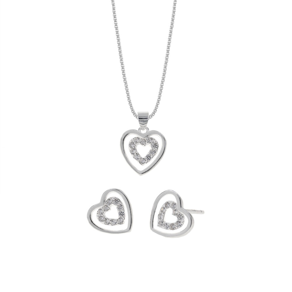 Set Collar y Aretes Magia Plata 925