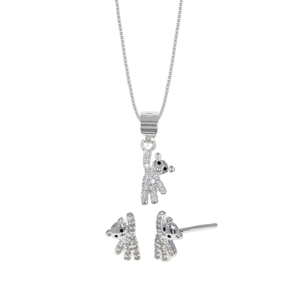 Set Collar y Aretes Tedi Plata 925