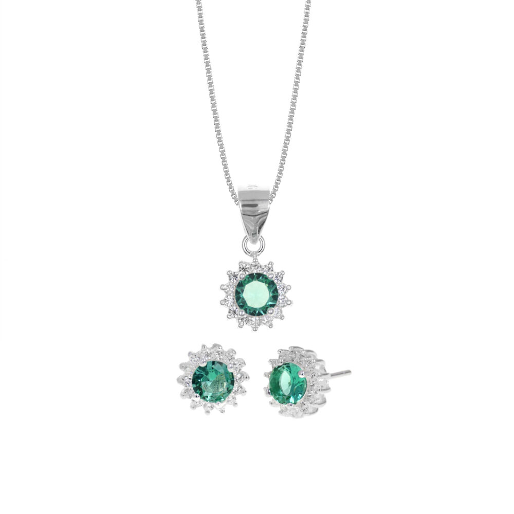 Set Collar y Aretes Inspiración Plata 925