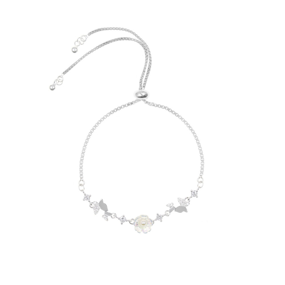 Pulsera BestFriends Flor Mariposa Plata 925
