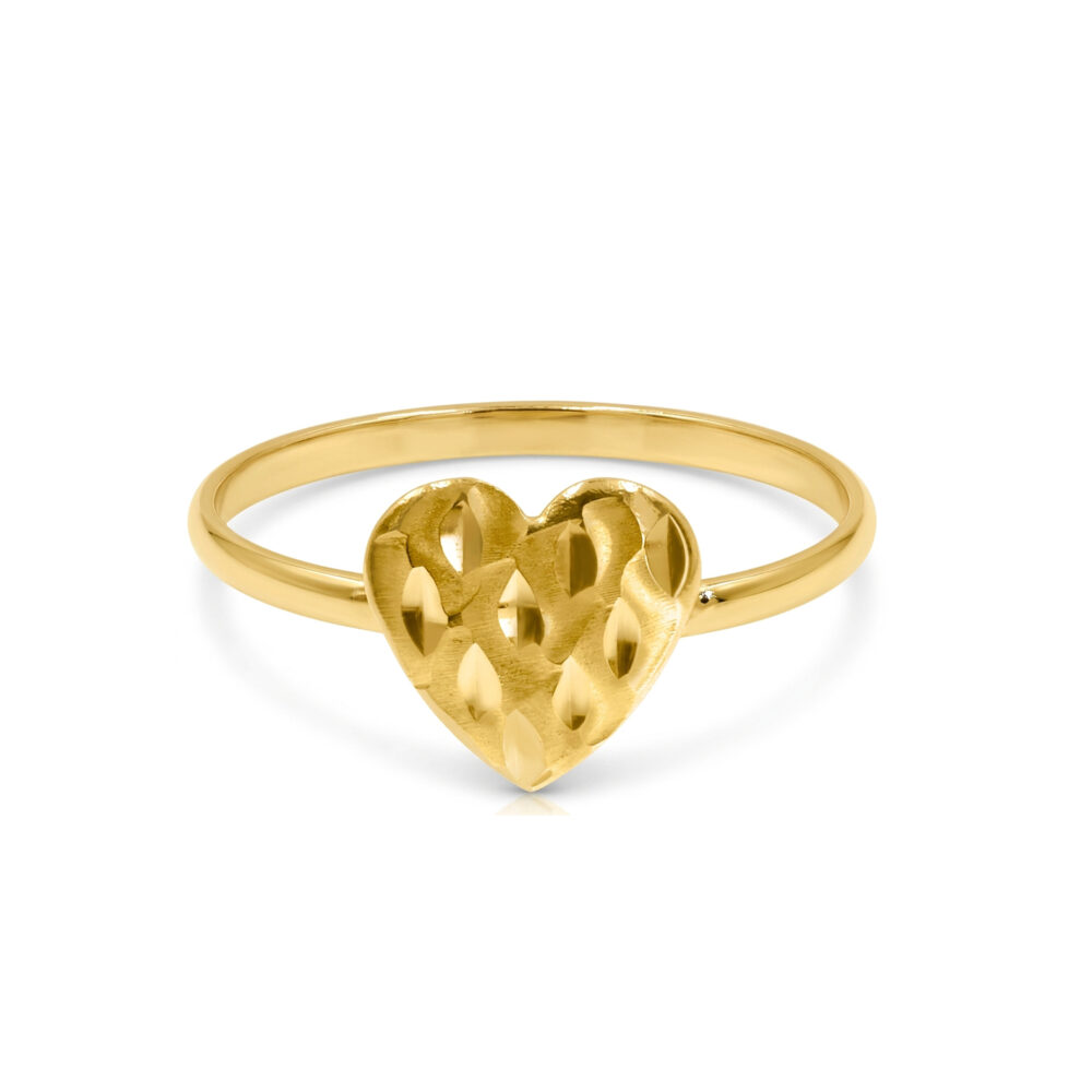 Anillo Corazón Diamantado Oro 18K