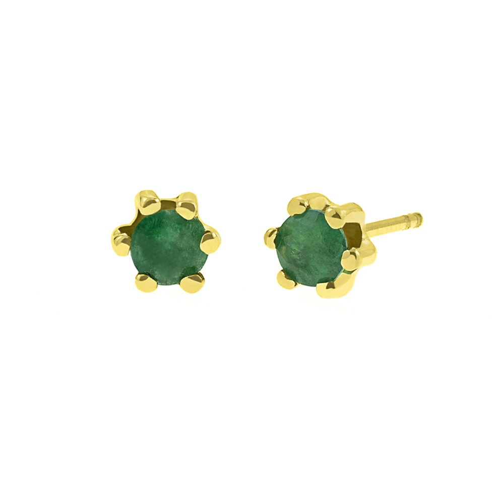 Aretes Esmeralda Oro 18K