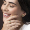 - Aretes Esmeralda Oro 18K