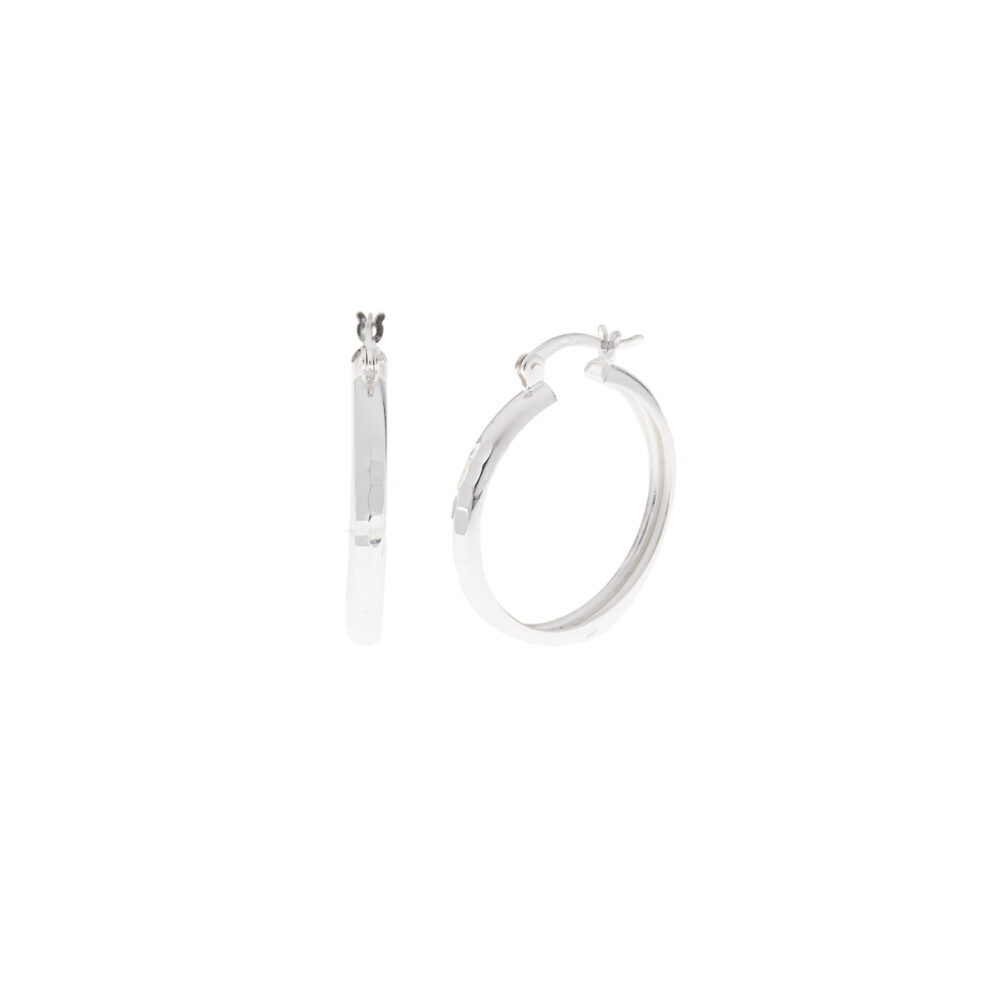 Argollas Media Caña Casual Plata 925
