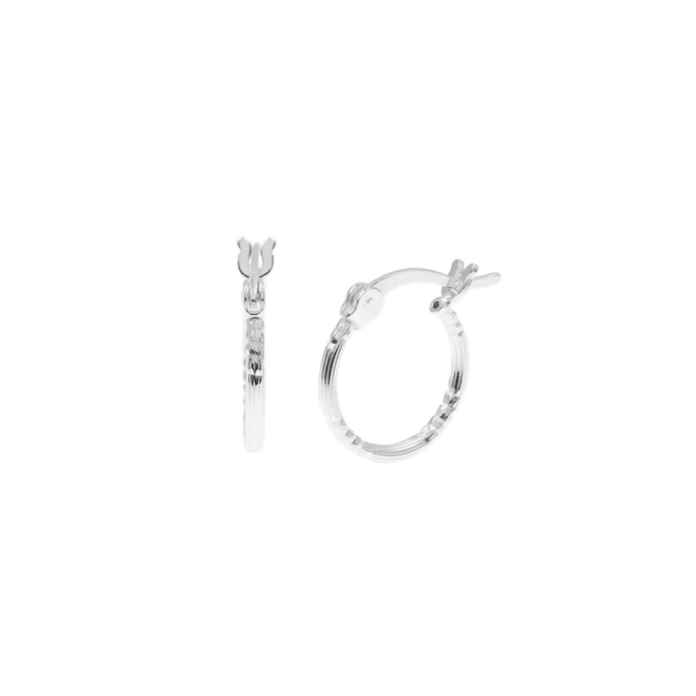 Argollas Texturada Casual Plata 925