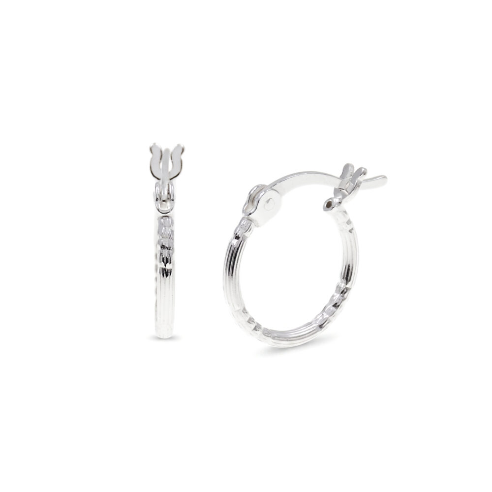 Argollas Texturada Casual Plata 925