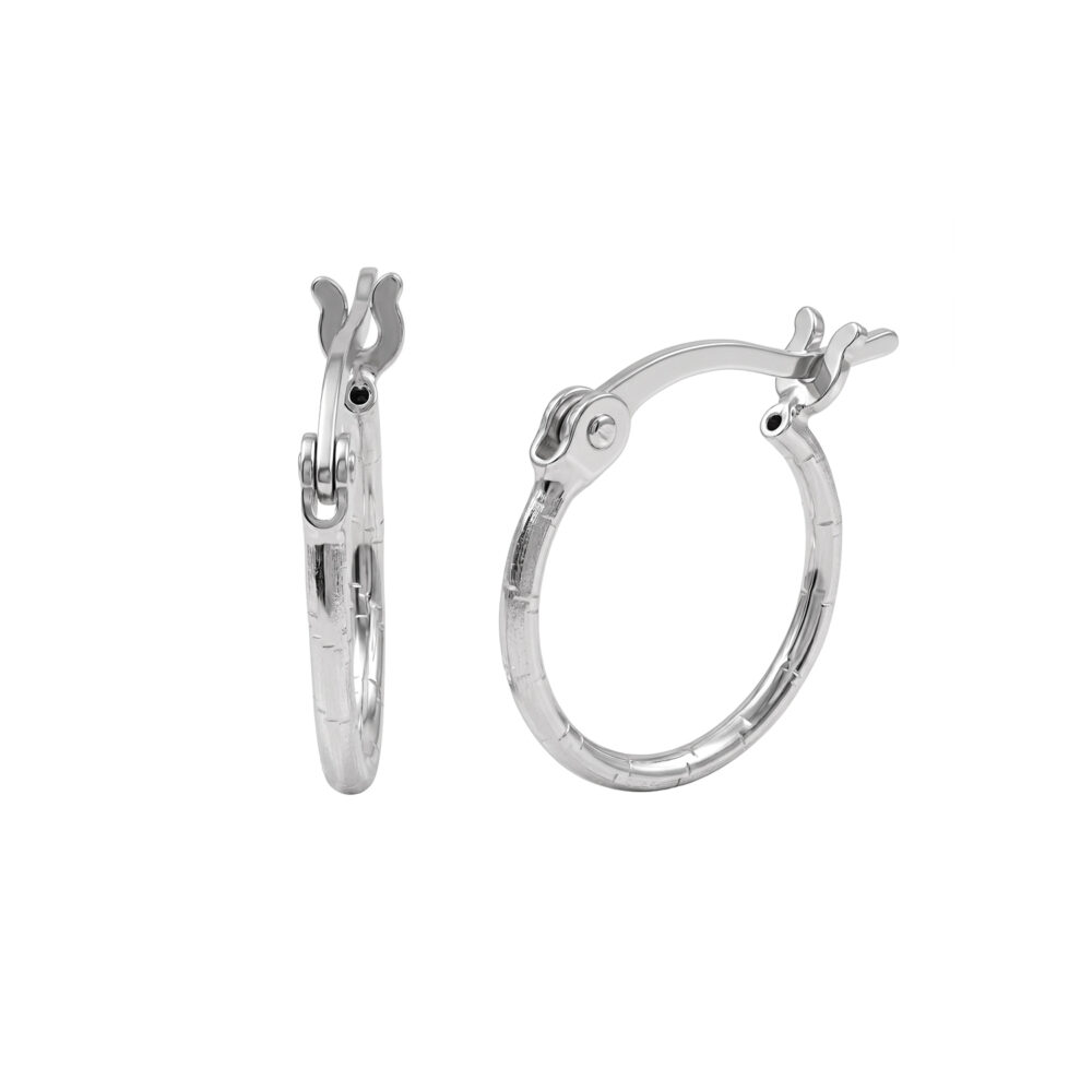 Argollas Texturada Plata 925