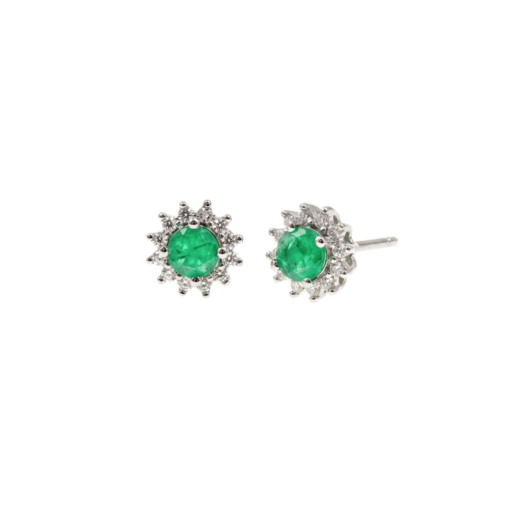 Aretes Esmeralda Ovaladas Plata 925