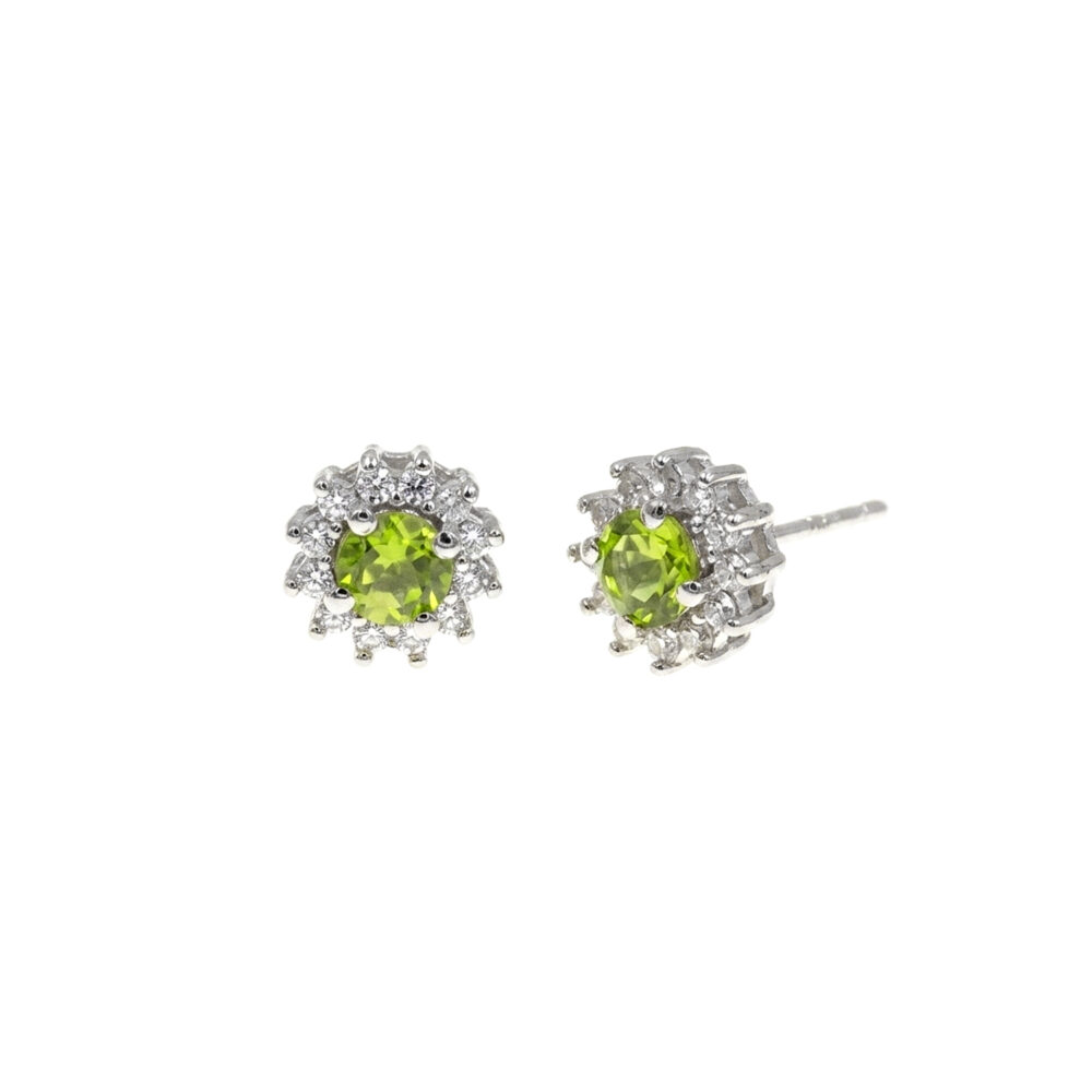 Aretes Peridoto Plata 925