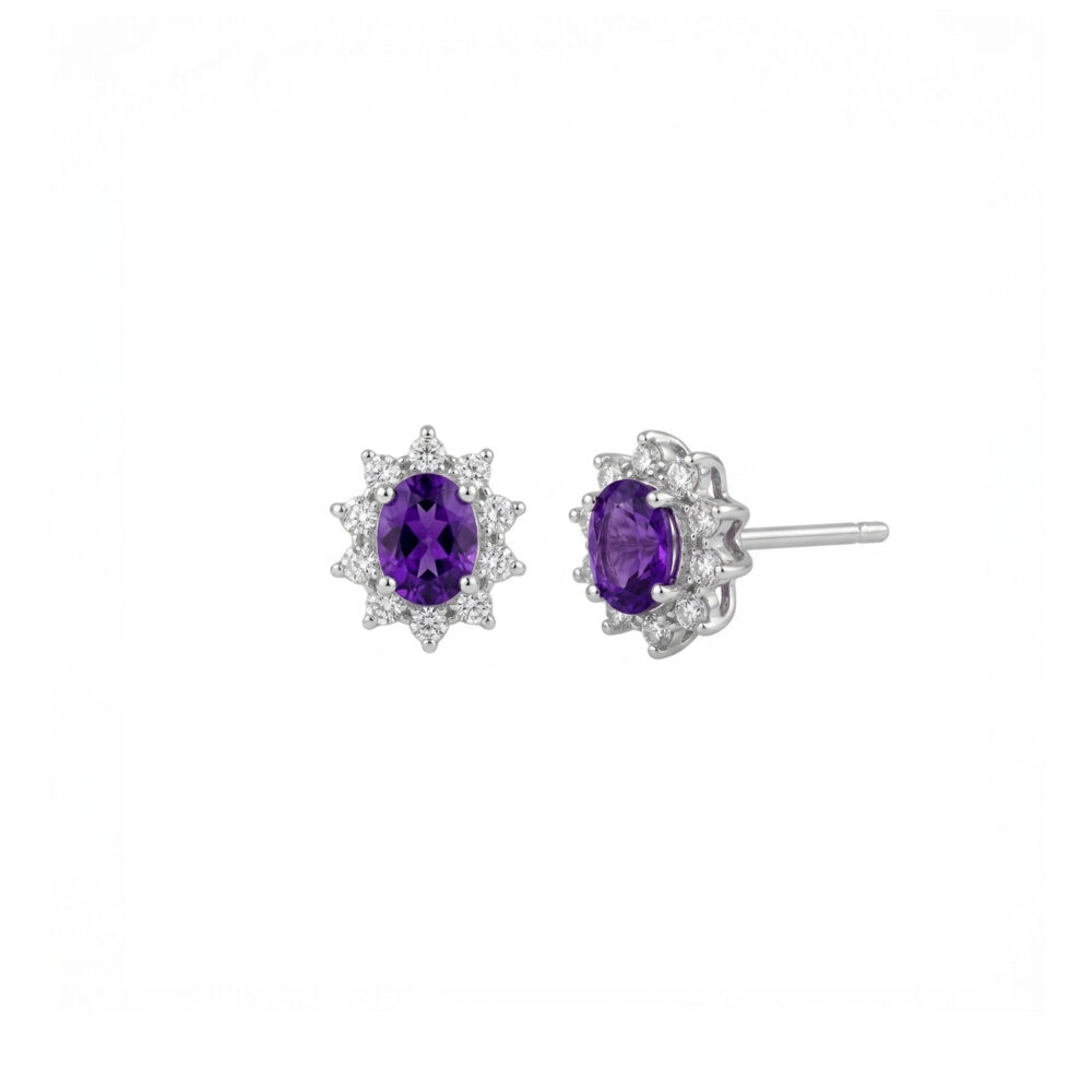 Aretes Esencia Amatista Plata 925